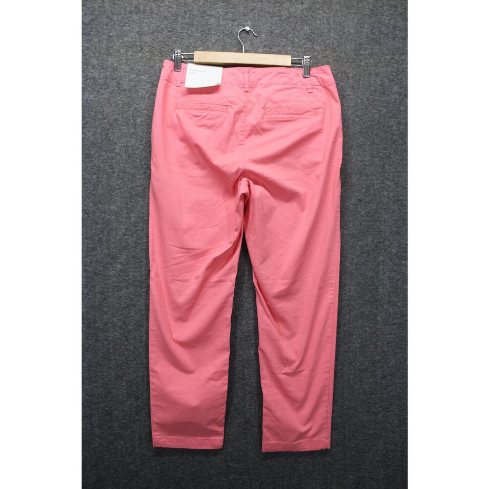 LOFT Monroe Slim Pants Womens 4 Pink Corral Stretch Cotton Chino Career Casual - Picture 2 of 6